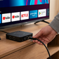 Boîtier TV Android 4K avec Wi-Fi 2,4 GHz/5 GHz et Bluetooth 5.0