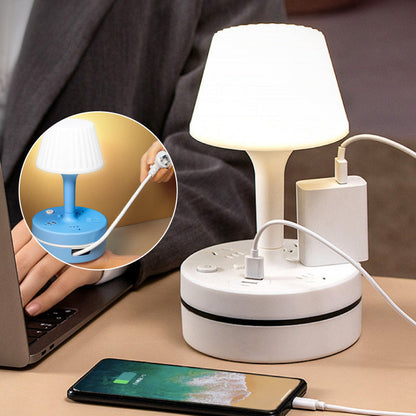 Multiprise avec lampe intégrée : 3 prises + 4 ports USB (2A/2C) – 3250W – 1.8m – Pour maison cuisine bureau extérieur