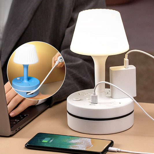 Multiprise avec lampe intégrée : 3 prises + 4 ports USB (2A/2C) – 3250W – 1.8m – Pour maison cuisine bureau extérieur