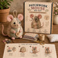 🐭✨ Trousse à couture vintage faite main en forme de souris – Design compact et unique