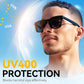 Lunettes de soleil carrées unisexes élégantes avec protection UV400