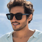 Lunettes de soleil carrées unisexes élégantes avec protection UV400