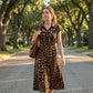 👗🐆Robe élégante à revers imprimée léopard pour femme