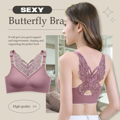 🦋🌸💞 OFFRE LIMITÉE 50% DE RÉDUCTION! Soutien-Gorge Papillon Sans Armatures – Ultra-Doux, Maintien Léger, Confort Toute la Journée – Parfait pour un Usage Quotidien, le Travail ou la Détente à la Maison 🏡✨