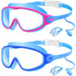 Lunettes de natation anti-buée avec bouchons d’oreilles et pince-nez
