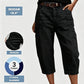 👖 LIMITED-TIME 55% OFF! ✨ Pantalon en jean court et extensible pour femme, style décontracté – coupe « barrel », taille mi-haute, plusieurs poches 🌿
