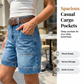 🩳🌸 OFFRE LIMITÉE -50% | Bermuda en Jean Taille Mi-Haute Femme – Denim Stretch Confort, Coupe Flatteuse & Poches Pratiques ✨