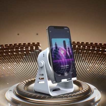 Support de téléphone à induction avec haut-parleur intégré