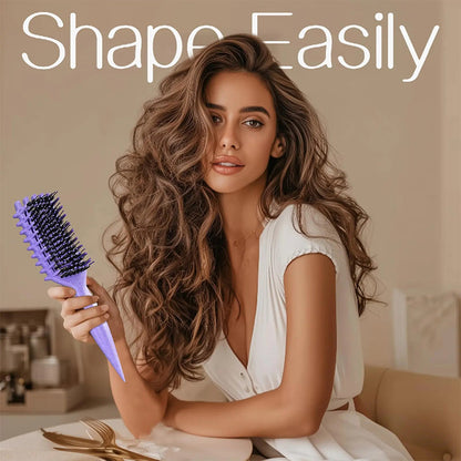 Brosse démêlante ventilée pour cheveux bouclés