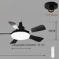 Ventilateur de plafond avec éclairage et télécommande
