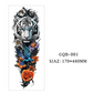 Tatouages temporaires couvrant tout le bras