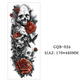 Tatouages temporaires couvrant tout le bras