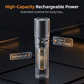 Lampe torche LED rechargeable haute puissance avec zoom télescopique pour le camping