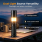 Lampe torche LED rechargeable haute puissance avec zoom télescopique pour le camping