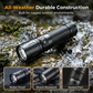 Lampe torche LED rechargeable haute puissance avec zoom télescopique pour le camping