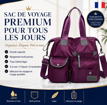 Sac fourre-tout imperméable – 3 façons de le porter et rangements spacieu