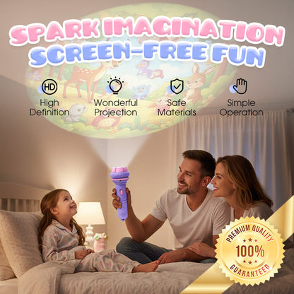 🧠 50% DE RÉDUCTION! 🌟 Projecteur d'histoires pour enfants – Cartes interchangeables, animaux & lettres – Stimule l'imagination et le langage en s'amusant 🦁