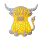 Lampe de table vache des Highlands à lueur chaude
