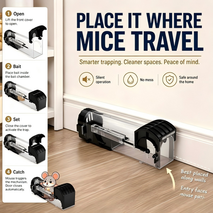 Piège à souris réutilisable et sans cruauté