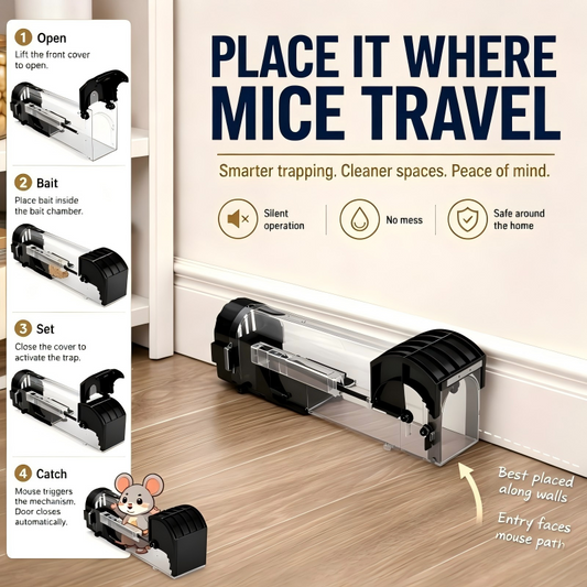 Piège à souris réutilisable et sans cruauté