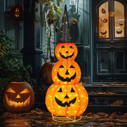 🎃 Promotion exceptionnelle : 50 % de réduction 🎃🎃 Décorations d'Halloween pliables en forme de citrouille