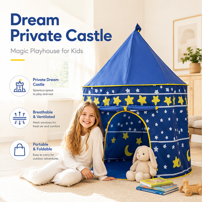 Tente de jeu pour enfants avec porte enroulable
