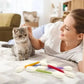 Jouet interactif pour chat avec herbe à chat