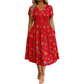 🌸 Robe fleurie à col en V avec nœud à la taille : élégante et décontractée, idéale pour toutes les occasions