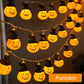 Guirlande lumineuse d'Halloween à piles avec 2 modes d'éclairage