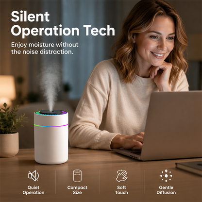 Mini-humidificateur USB avec lumières colorées pour la chambre et la voiture