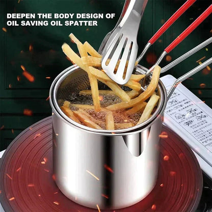 Friteuse à Ingrédients avec Filtre à Bande en Acier Inoxydable 304