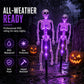 Lampes solaires à piquet « Skeleton » pour l'extérieur, étanches, pour la décoration d'Halloween