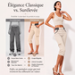 Pantalon cargo capri taille haute pour femme