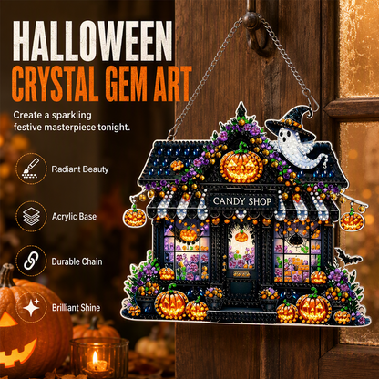 Kit de bricolage pour créer une décoration suspendue scintillante sur le thème d'Halloween