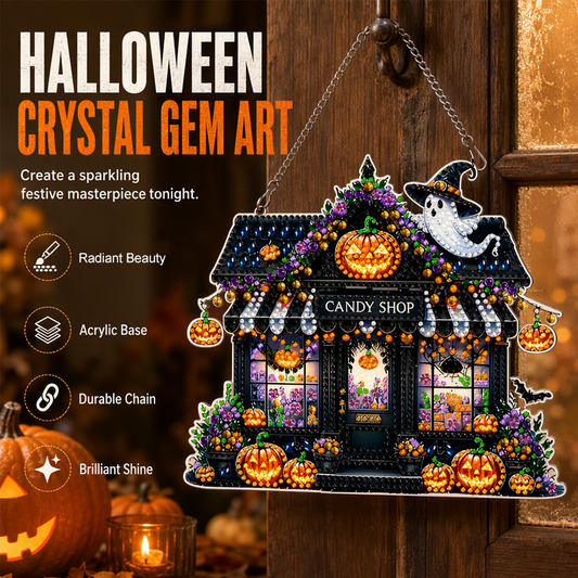 Kit de bricolage pour créer une décoration suspendue scintillante sur le thème d'Halloween