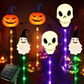 🎃 50 % DE RÉDUCTION EN CE MOMENT ! 🕷️ Guirlande lumineuse solaire en forme de citrouille à enfoncer dans le sol – Étanche, allumage/extinction automatique et décoration effrayante pour Halloween 👻