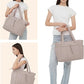 💕 Promotion Spéciale -50% 🎁 Sac Cabas Matelassé Wandering Nature avec Porte-Gobelet, Compartiment pour Ordinateur Portable & Passe-Sangle pour Valise – Idéal Voyage, Travail, Infirmières, Femmes