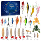 Ensemble de Leurres de Pêche Réalistes et Robustes avec Calendrier de l’Avent
