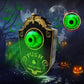 📢📢50% DE RÉDUCTION !! ⏰ Sonnette Halloween Démon à Un Œil – Plastique Aspect Laiton Antique – Yeux Lumineux & Son Effrayant for Fêtes & Maisons Hantées 🎃