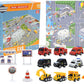 🚗 60% DE RÉDUCTION! 🎁 CALENDRIER DE L'AVENT GARÇON - 24 Jours de Chantier Miniature, Véhicules Alliés avec Outils Réalistes 👷🔧
