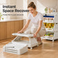 Organisateur de rangement pliable à plusieurs niveaux avec roulettes