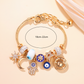 Bracelet à breloques célestes soleil et lune