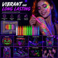 Stylos tatouage pour soirée fluo