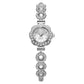 Montre élégante pour femme avec lunette florale ornée de strass