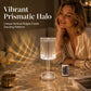 Lampe de table en cristal acrylique rose avec fonction tactile