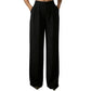Pantalon de costume taille haute pour femme avec dos élastique