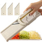 🎉Coupe-légumes et râpe 4-en-1🥗  Protecteur de mains « Dual-Guard » avec 4 lames tranchantes🔪