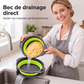 🥗✨ Passoire pliable multifonction – Égouttoir avec base de vidange, compacte et pratique, lavez et égouttez vos aliments sans encombrer votre cuisine, puis rangez-la à plat 🌿👌