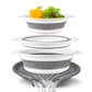 🥗✨ Passoire pliable multifonction – Égouttoir avec base de vidange, compacte et pratique, lavez et égouttez vos aliments sans encombrer votre cuisine, puis rangez-la à plat 🌿👌