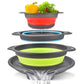 🥗✨ Passoire pliable multifonction – Égouttoir avec base de vidange, compacte et pratique, lavez et égouttez vos aliments sans encombrer votre cuisine, puis rangez-la à plat 🌿👌